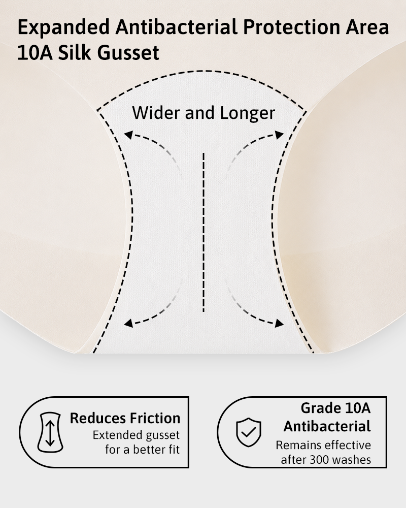 High Waist Seamless No Show Soft Breathable Full Coverage Panties