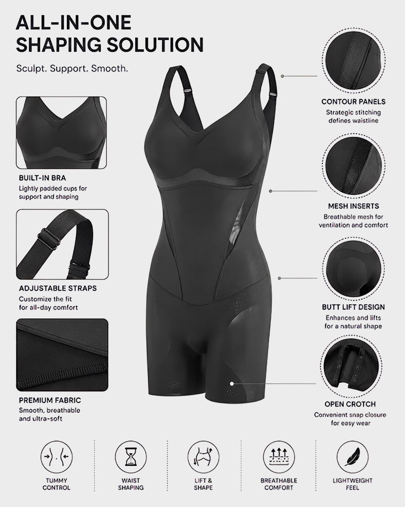 Ultra Thin Cooling Tummy Control Butt Lifter Seamless Faja Shapewear