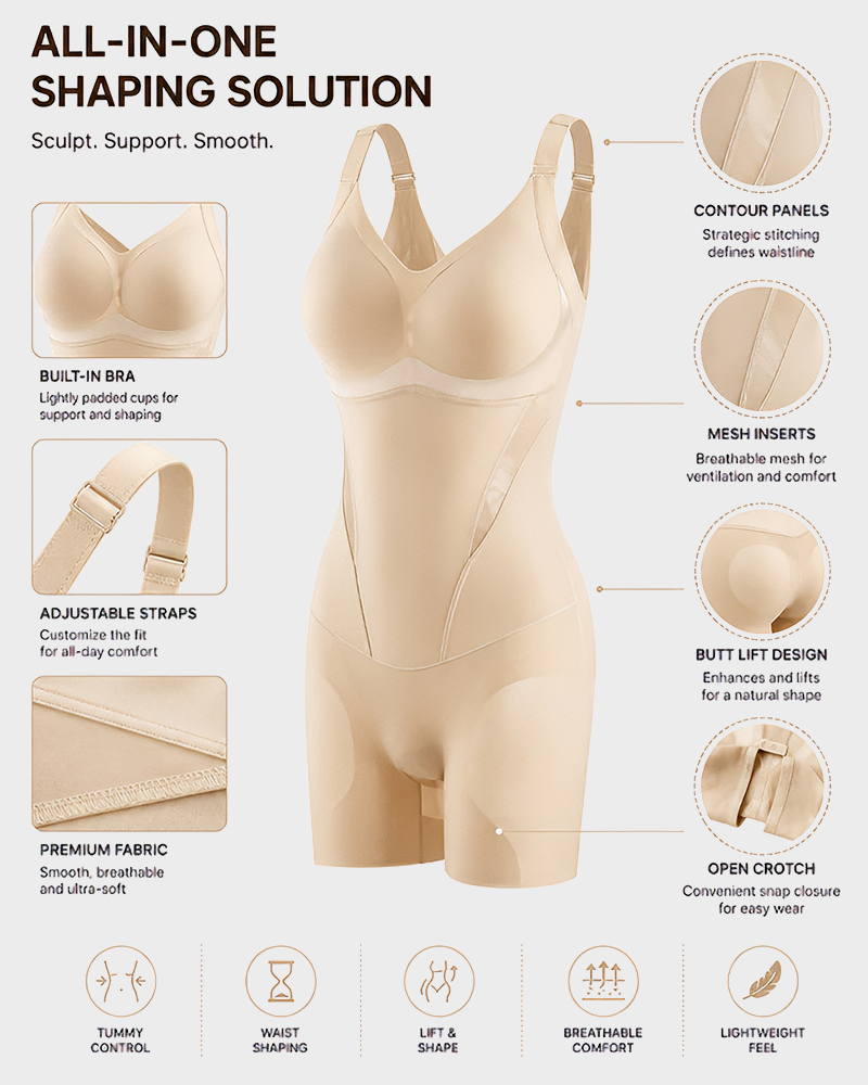 Ultra Thin Cooling Tummy Control Butt Lifter Seamless Faja Shapewear