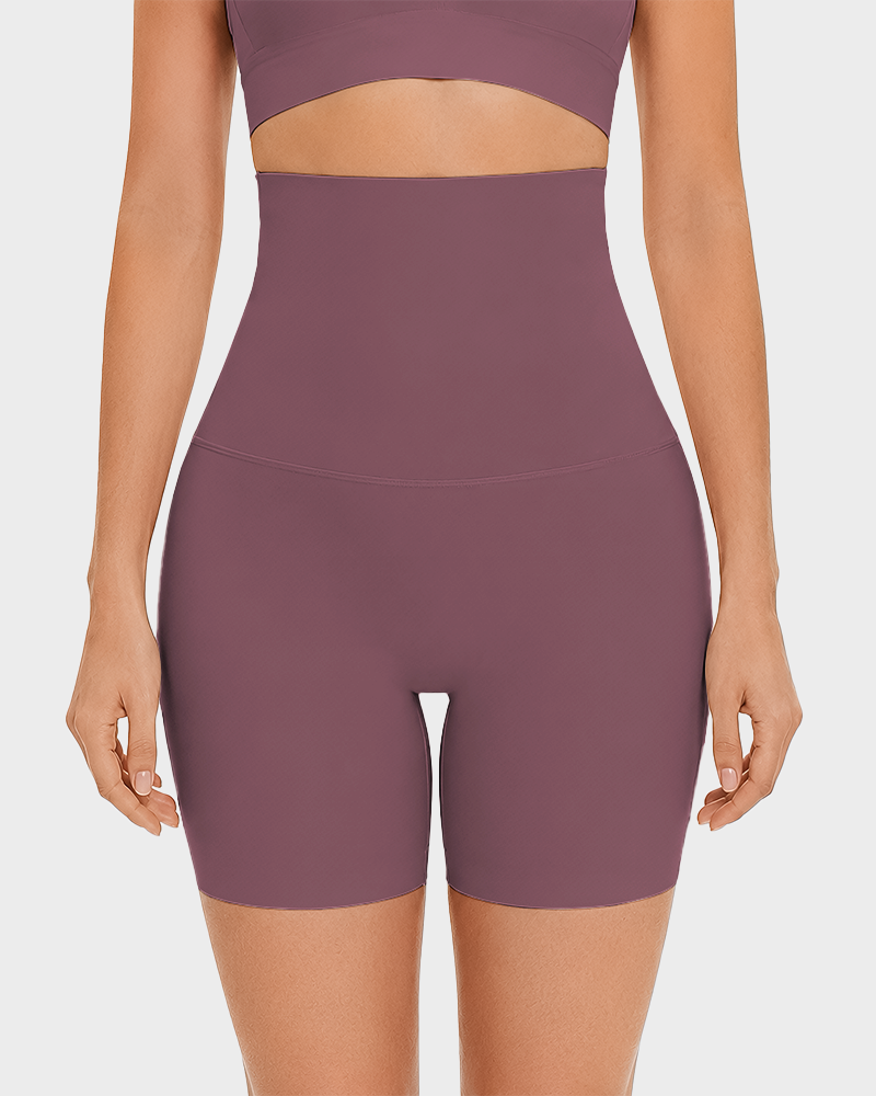 Women's High Waisted Seamless Look Boyshorts Full Coverage Breathable Panties