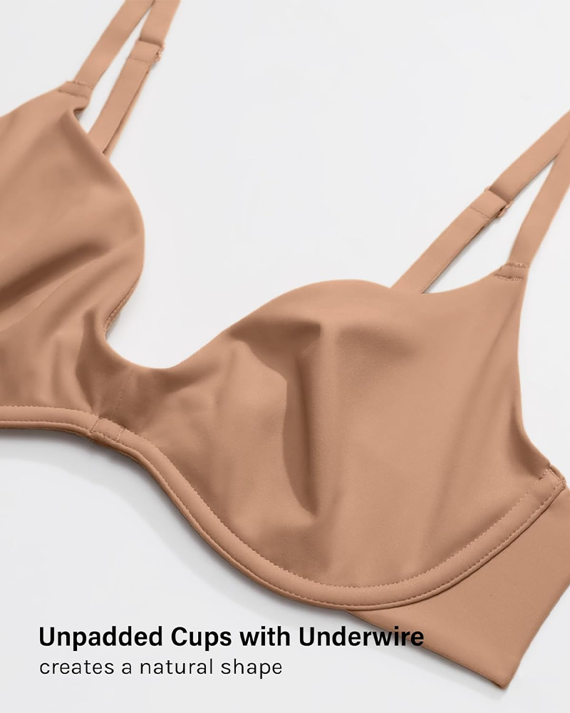 The Confidence Plunge: Underwire Demi Bra for Curves