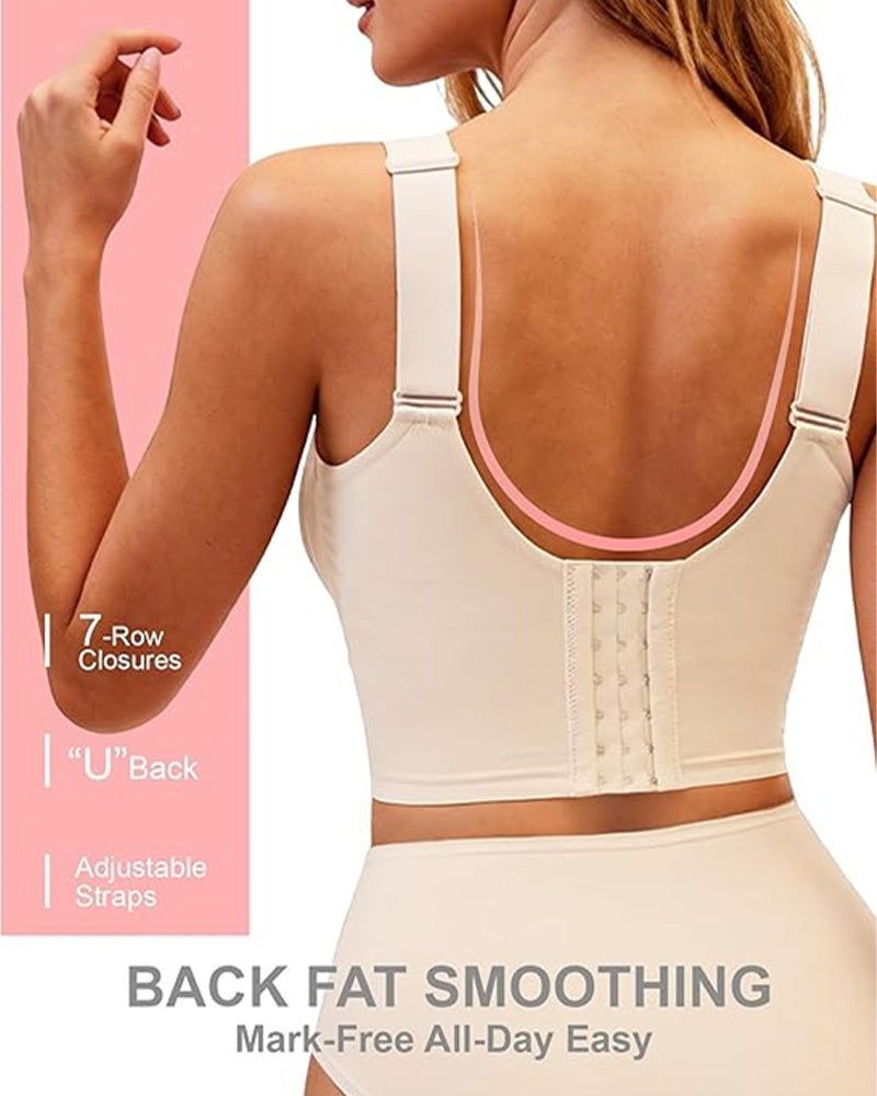 Plus Size Back Fat Smoothing Jelly Bra Seamless Push Up Everyday Bra