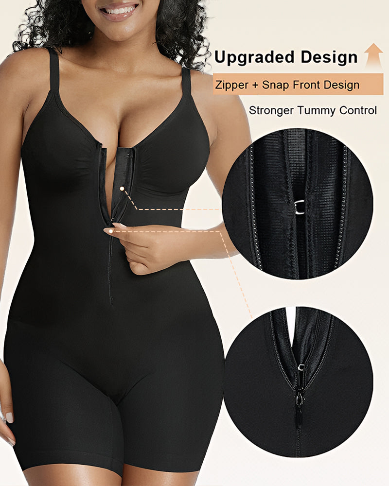 Tummy Control Bodysuits Zip-Up Ultra Stretch Shapewear