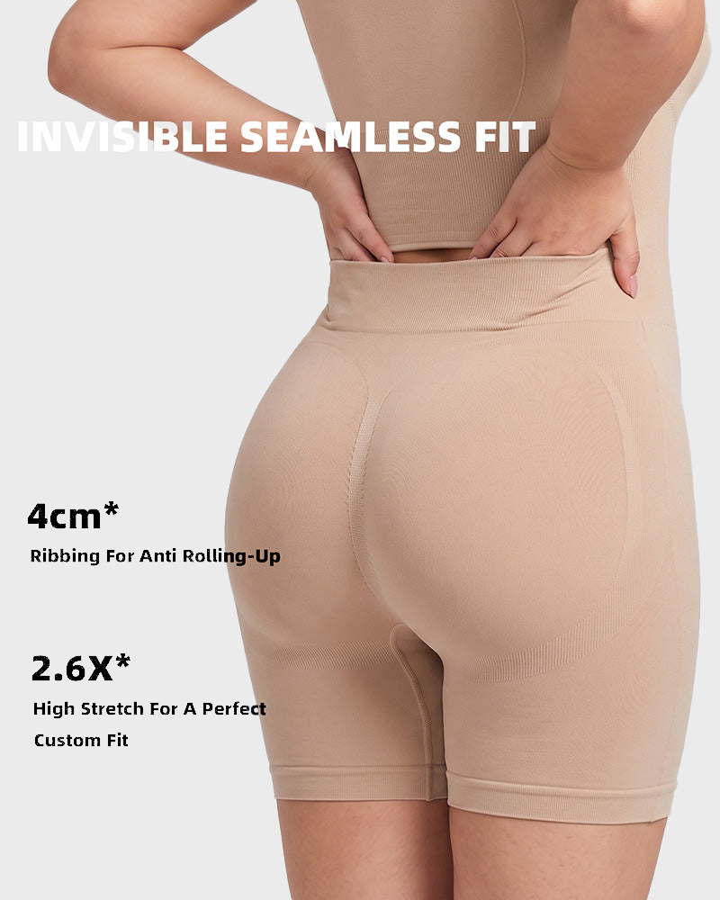 Open Back Tummy Control Butt Lifter Back Support Scrunch Postpartum Bodysuit