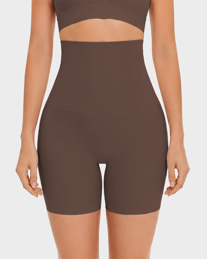 Women's High Waisted Seamless Look Boyshorts Full Coverage Breathable Panties