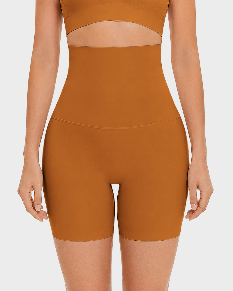 Women's High Waisted Seamless Look Boyshorts Full Coverage Breathable Panties