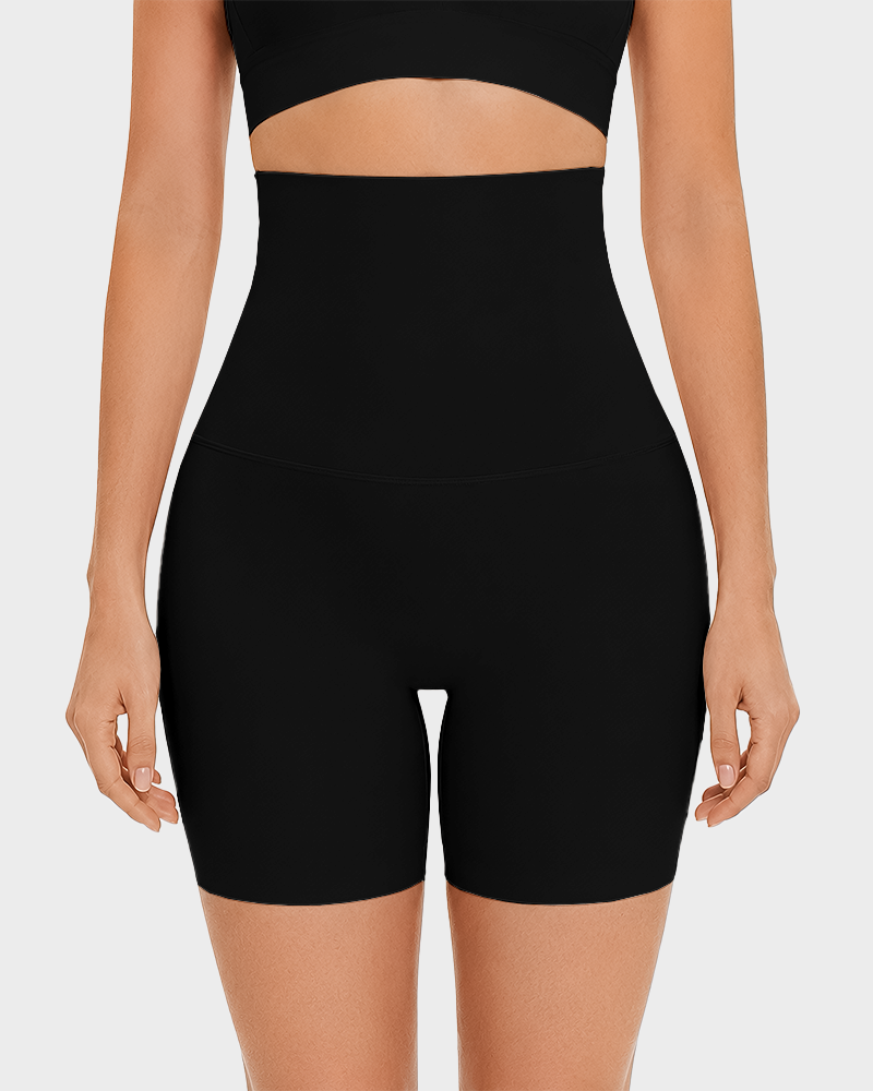 Women's High Waisted Seamless Look Boyshorts Full Coverage Breathable Panties