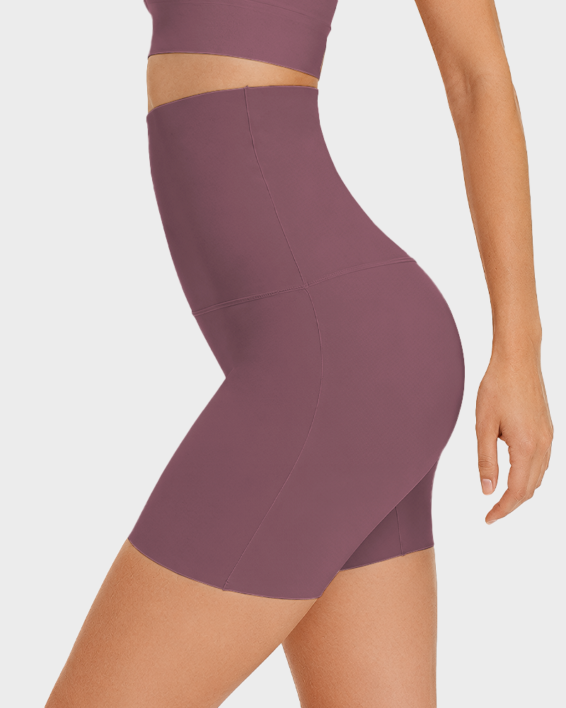 Women's High Waisted Seamless Look Boyshorts Full Coverage Breathable Panties