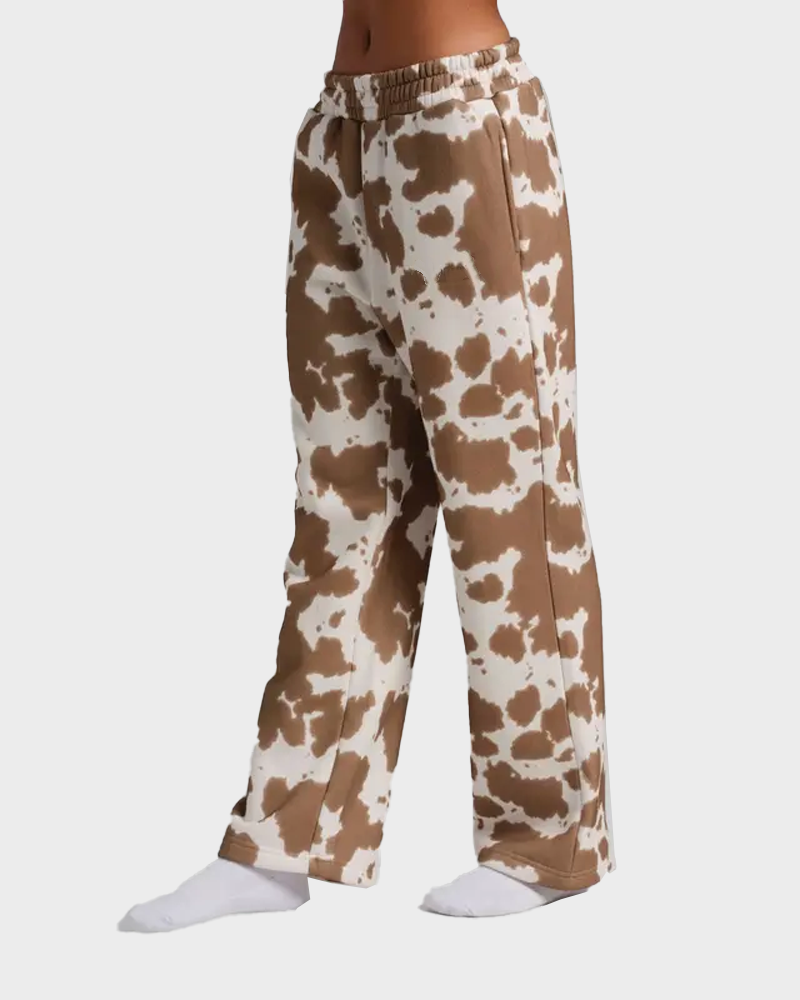 Minimalist Straight Leg Sweatpants High Waist Elastic Drawstring Pants