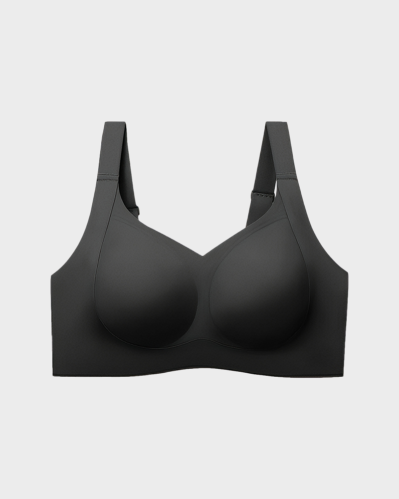 Wireless Push Up Jelly Bra V Neck Seamless Support Comfort