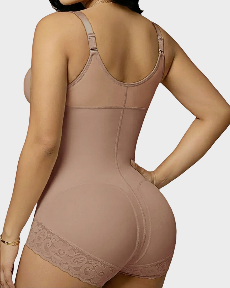 High Waisted High Compression Tummy Control Colombian Faja with Butt Lifter