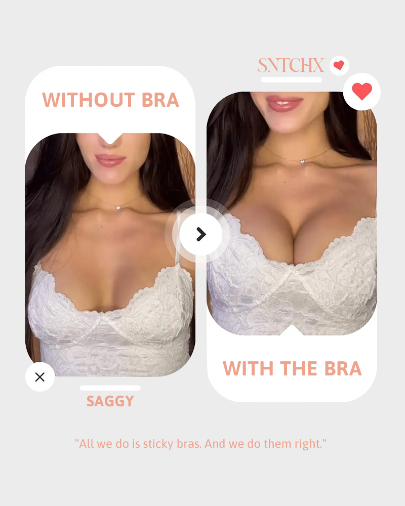 Push-Up Sticky Bra – Waterproof, Sweat-Proof & Reusable