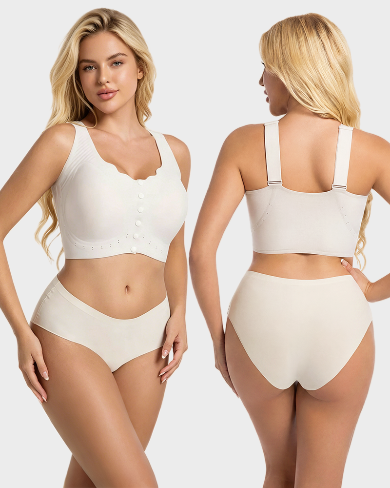 Plus Size Wireless Front-Close Comfort Jelly Bra