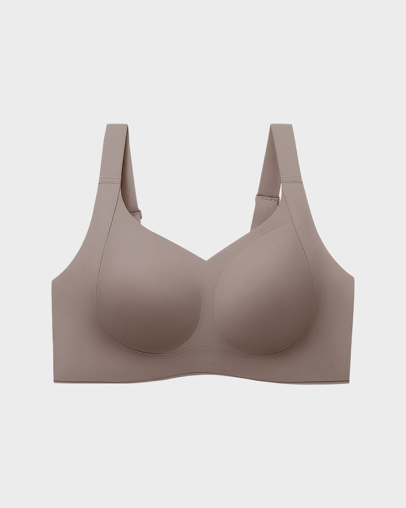 Wireless Push Up Jelly Bra V Neck Seamless Support Comfort