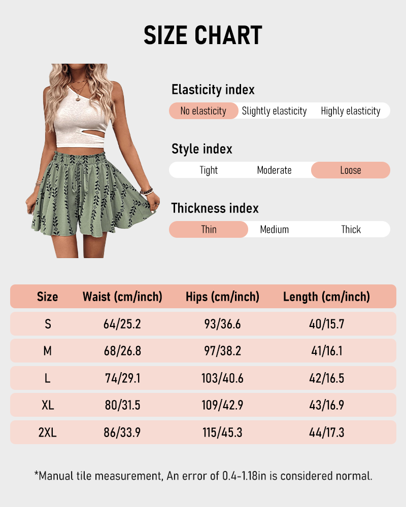 Women's Bohemian Print High-Waist Shorts