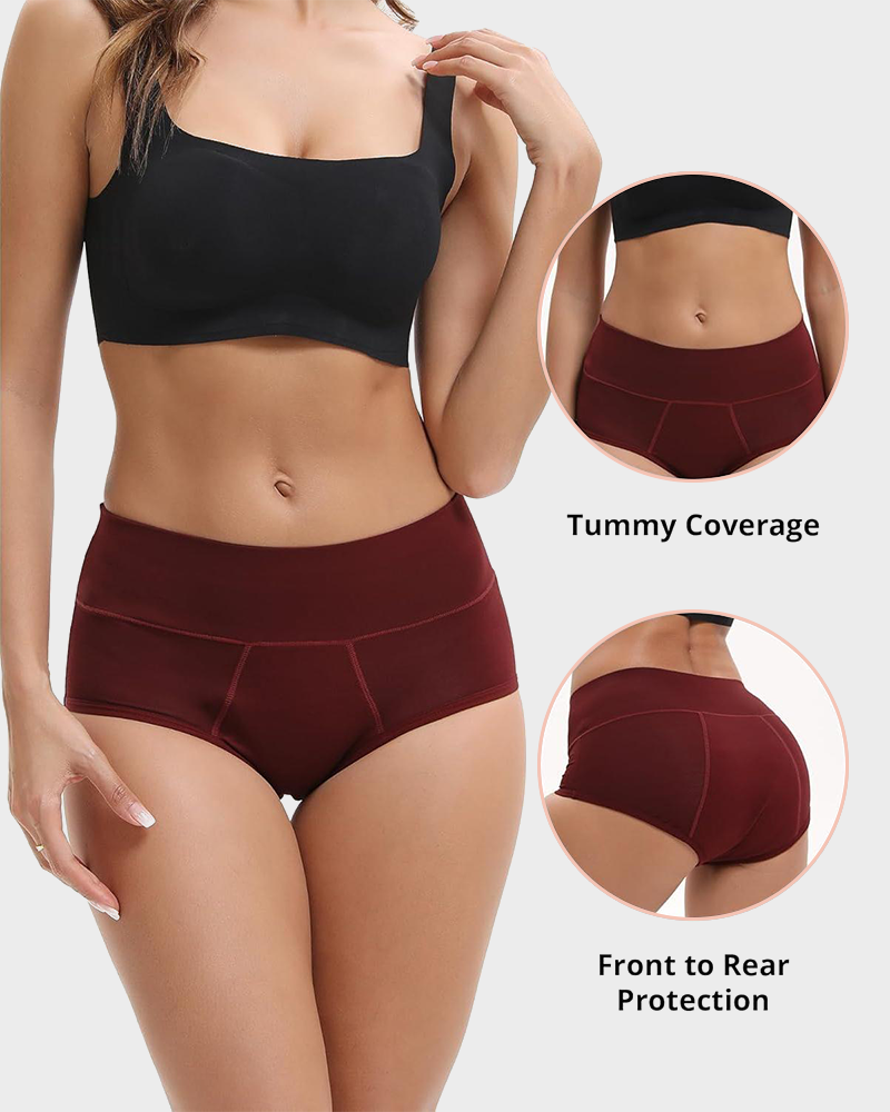 Women's High Waisted Bamboo Viscose Period Panties
