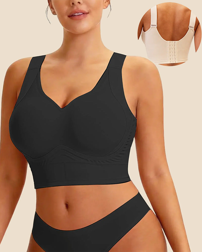 Plus Size Back Fat Smoothing Jelly Bra Seamless Push Up Everyday Bra