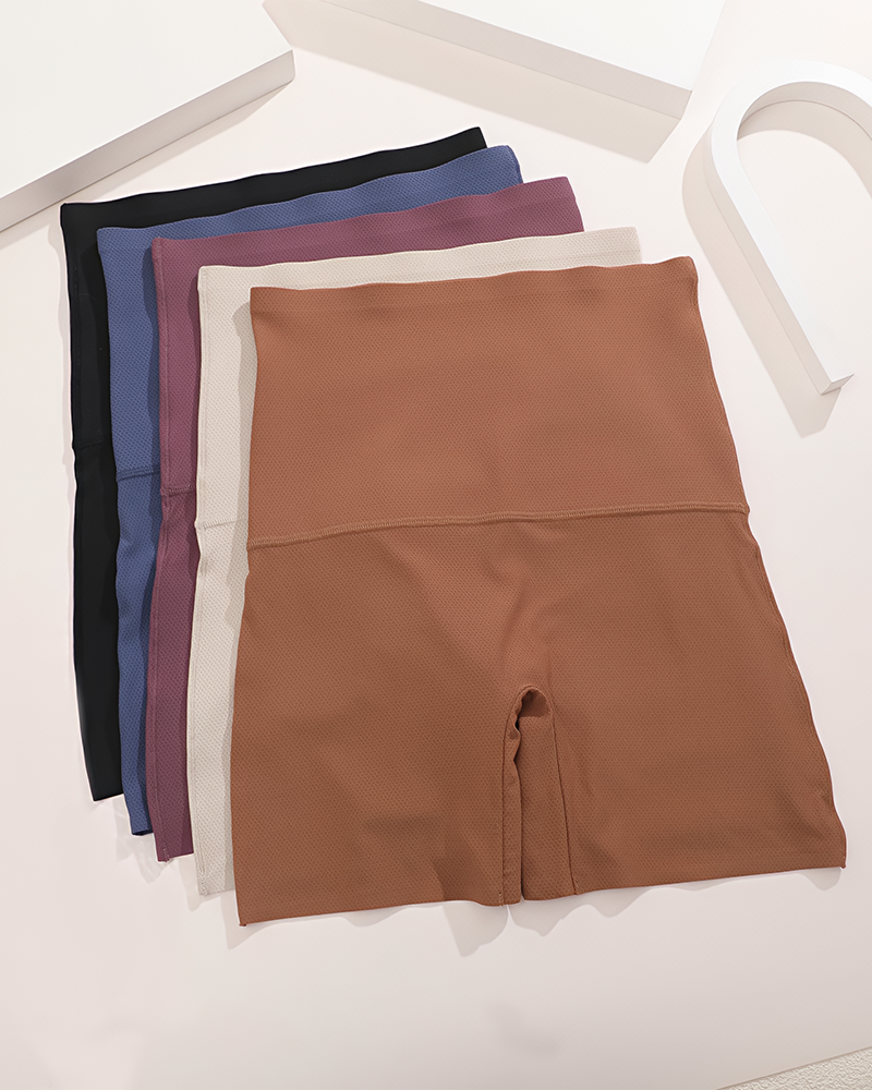 Women's High Waisted Seamless Look Boyshorts Full Coverage Breathable Panties