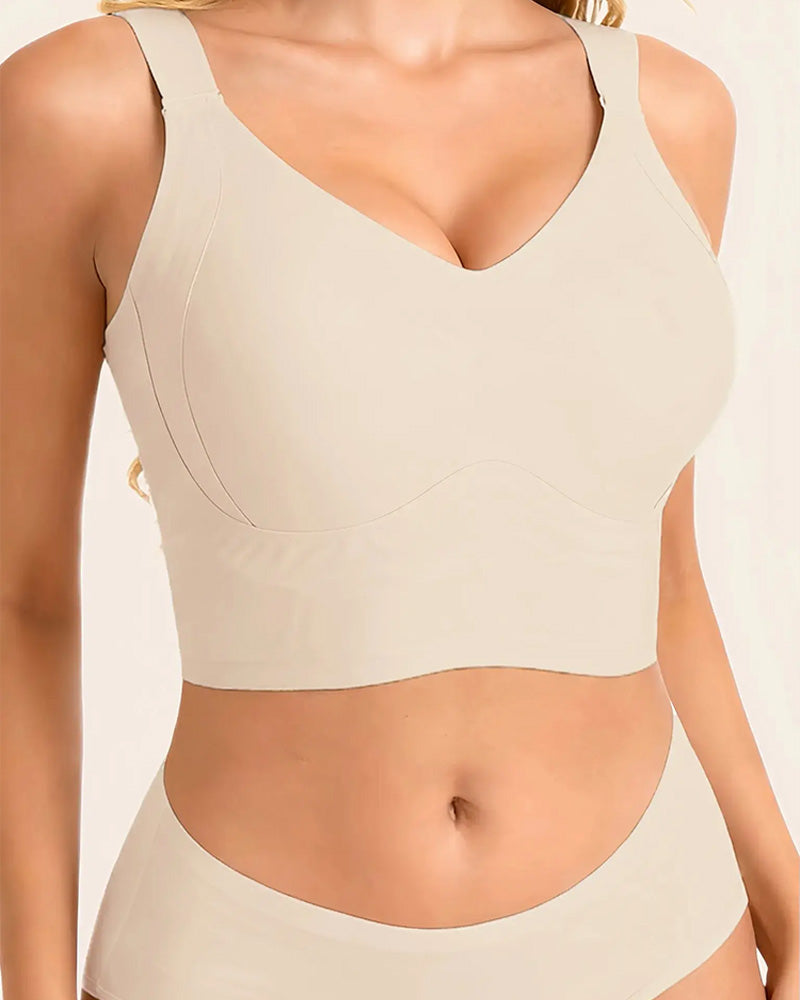 Plus Size Back Fat Smoothing Jelly Bra Seamless Push Up Everyday Bra