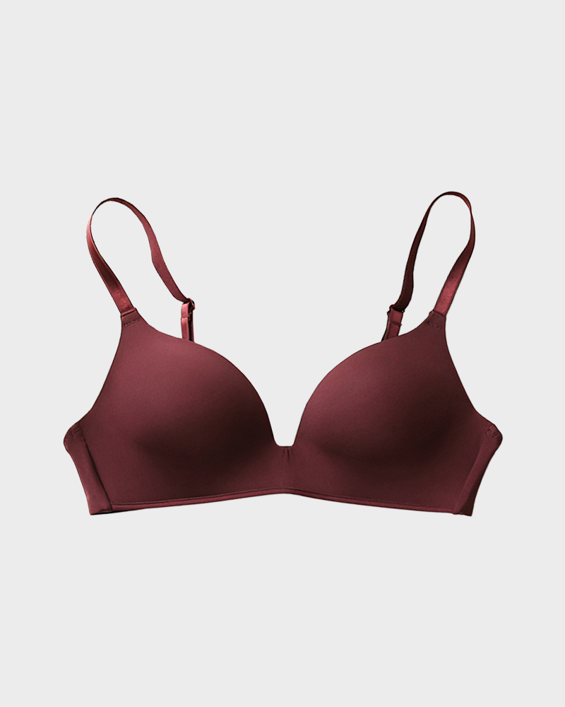 Lightly Lined Wireless Plunge Bra Comfy Everyday T Shirt Bra
