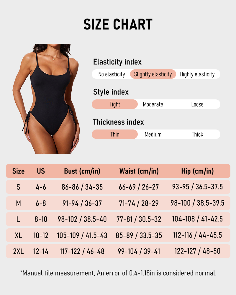 Backless Cut Out Lined One Piece Adjustable Straps Swimsuit