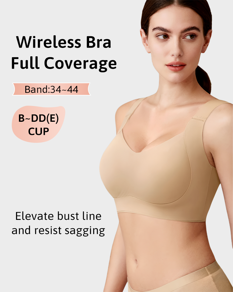 Wireless Push Up Jelly Bra V Neck Seamless Support Comfort