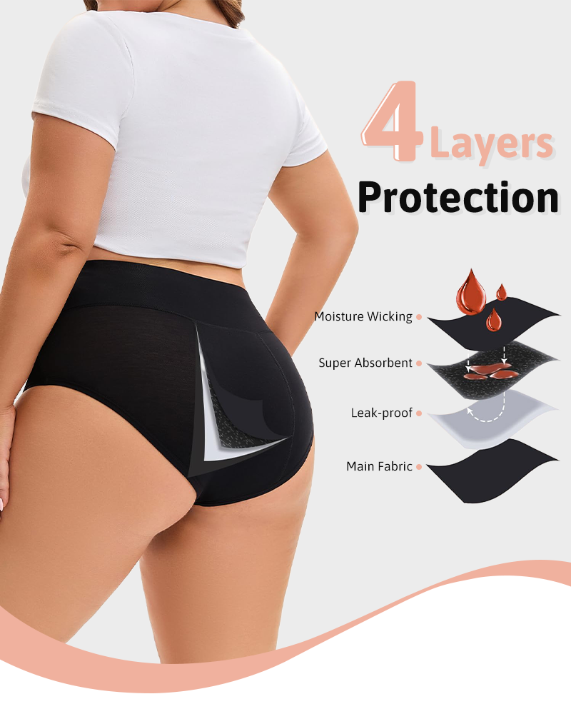 Women's High Waisted Bamboo Viscose Period Panties