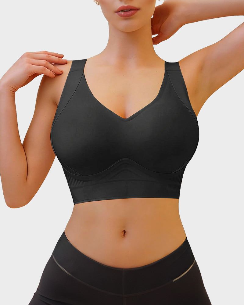 Plus Size Back Fat Smoothing Jelly Bra Seamless Push Up Everyday Bra