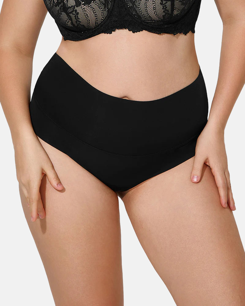 3-Pack High Waisted Thong Tummy Control Briefs