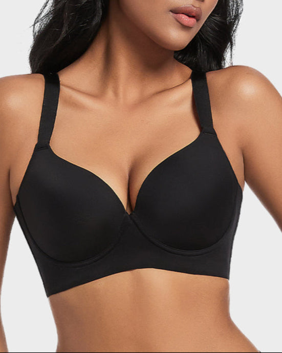 Back Smoothing Push-Up Plunge Bra