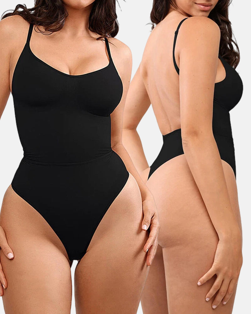 Seamless Thong V Neck Breathable Sculpting Bodysuit