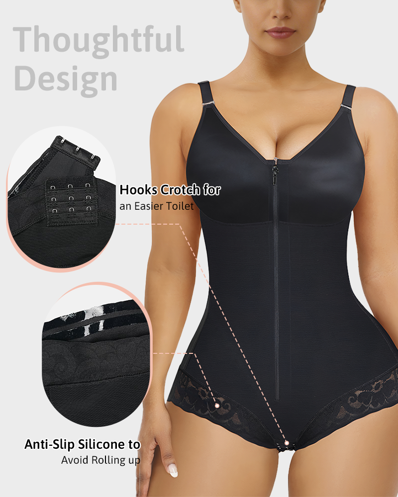 High Waisted High Compression Tummy Control Colombian Faja with Butt Lifter