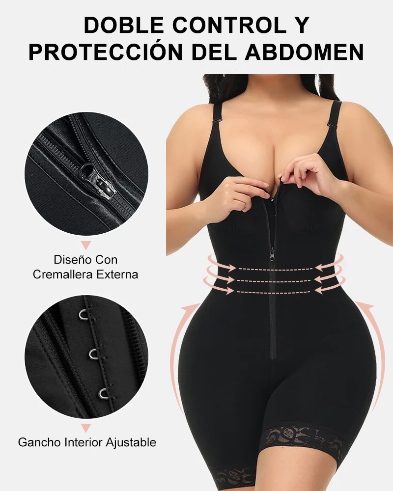 Faja Colombiana con Control Total y Levanta Glúteos | Con Cremallera