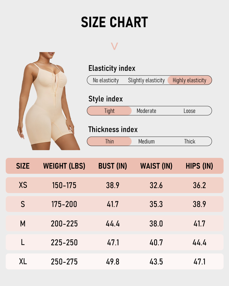 Tummy Control Bodysuits Zip-Up Ultra Stretch Shapewear
