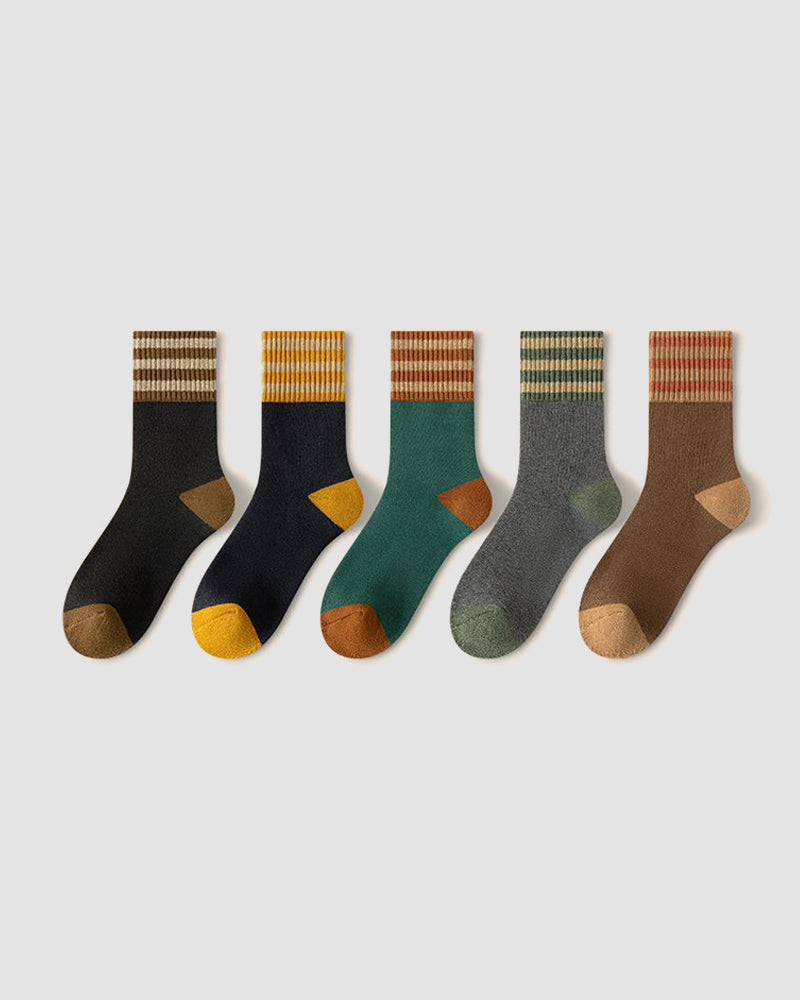 Cozy Plush Loop Lining Crew Socks