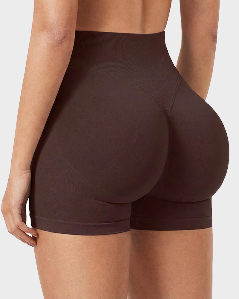 Women's High Waisted Scrunch Butt Lifting Gym Shorts