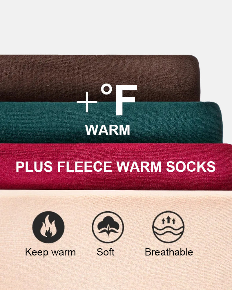 5 Pairs Thickened Fleece Lined Cold-Proof Warm Self-Heating Snow Socks