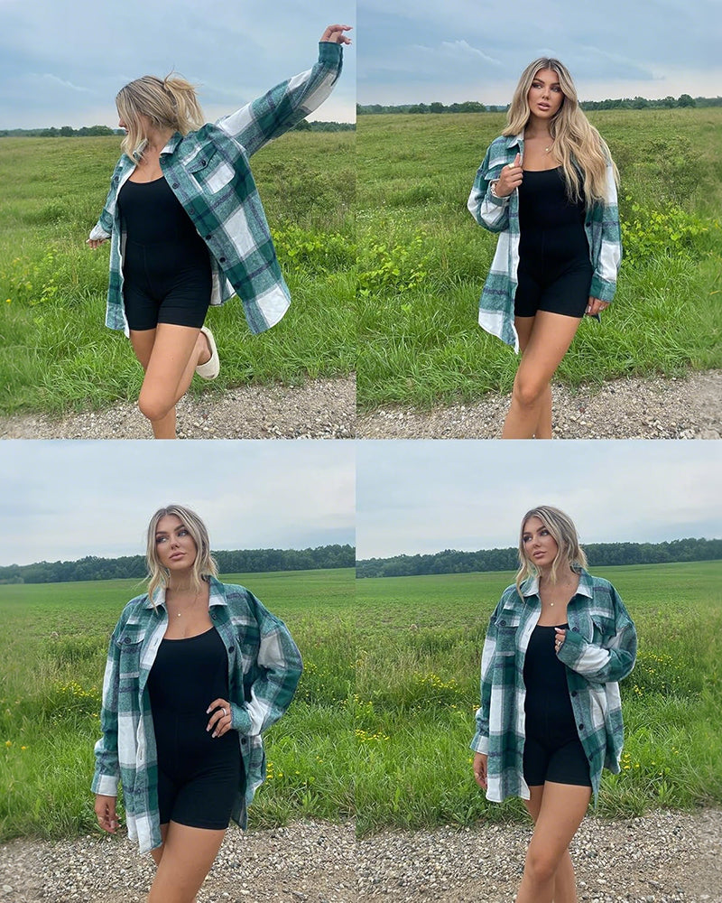 Plus Size Oversized Shacket in Cozy Flannel