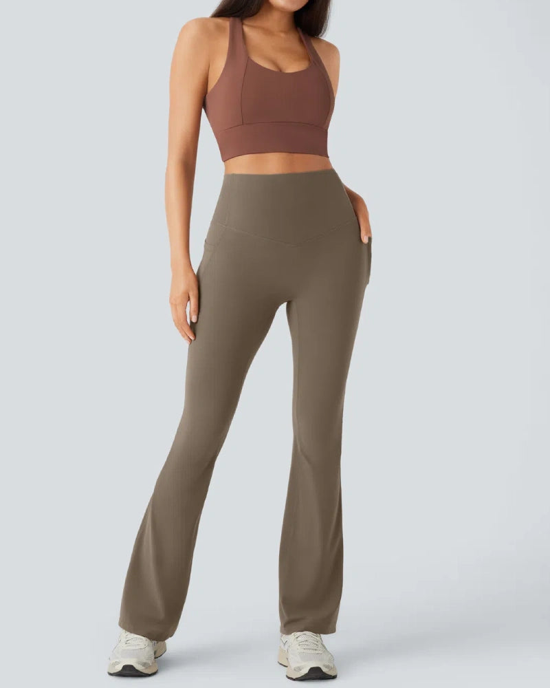 High Waisted Tummy Control Butt-Lifting Shaping Yoga Bootcut Leggings