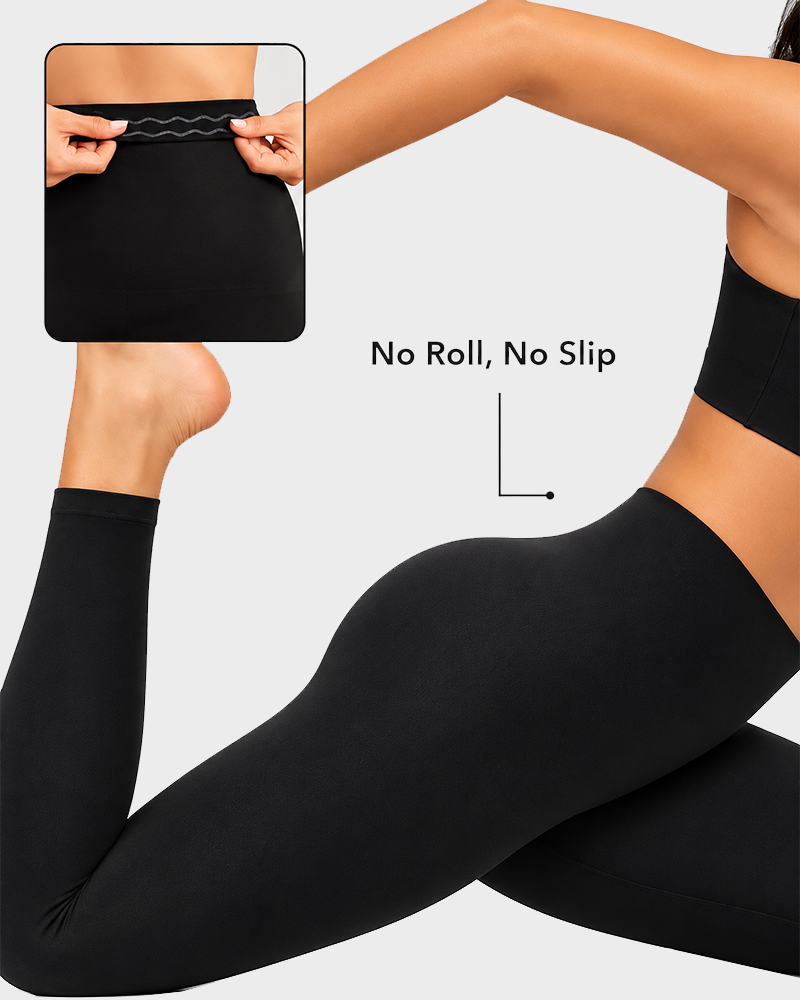 High Waisted Tummy Control Leggings Medium Compression Shaping Yoga Pants