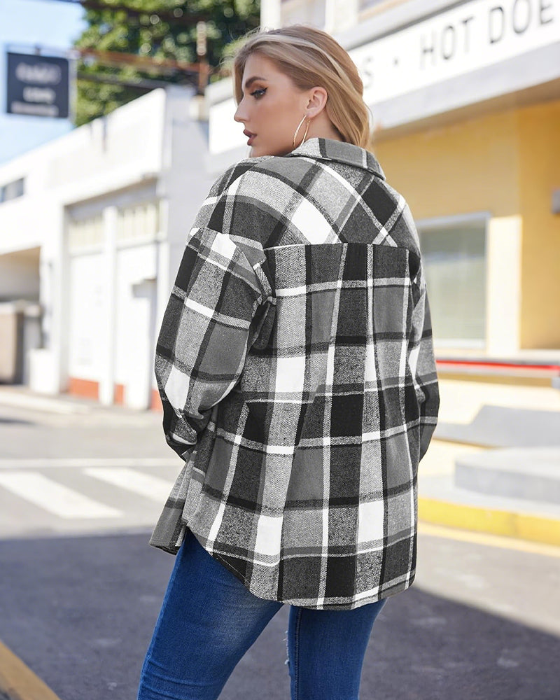 Plus Size Oversized Shacket in Cozy Flannel