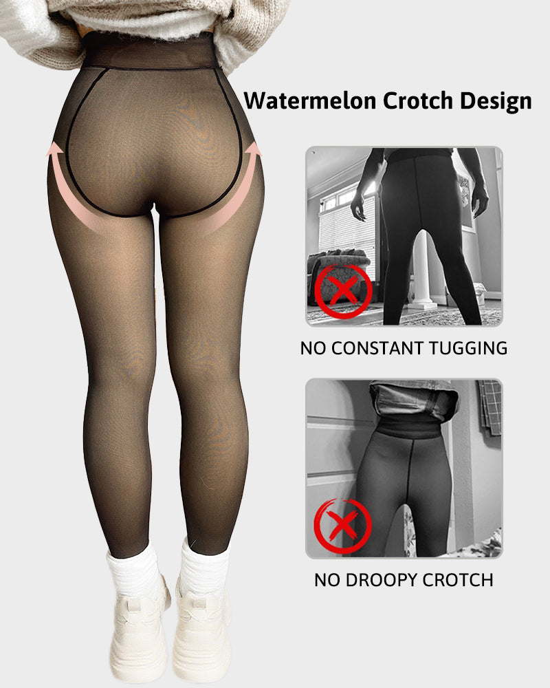 Translucent Fleece Lined Tights For All Skin Tone