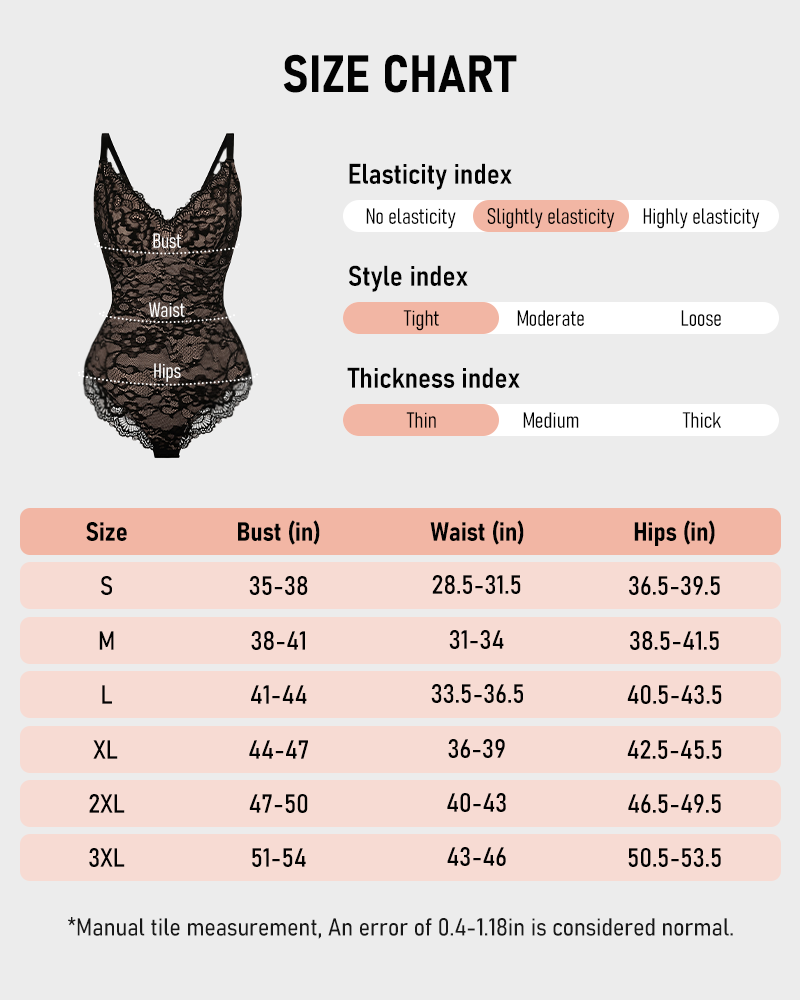 Deep V Sexy Lace Sculpting Thong Tummy Control Bodysuit