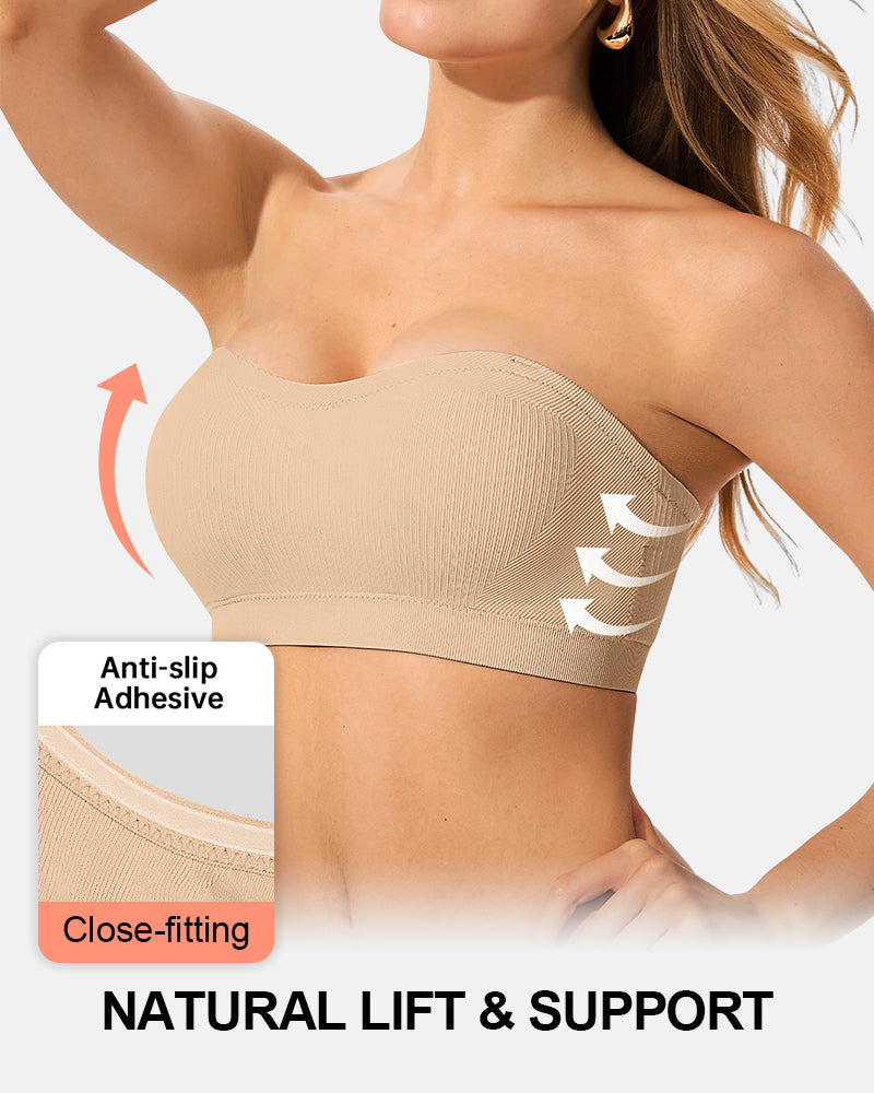 Stay Put Wireless Seamless Strapless Bandeau Bra