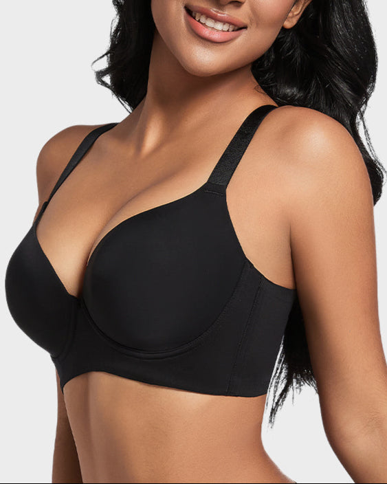Back Smoothing Push-Up Plunge Bra