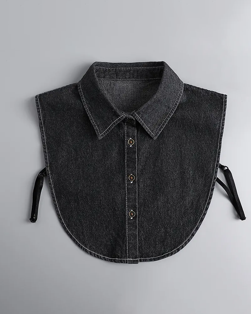 Women's denim false collars are simple and versatile