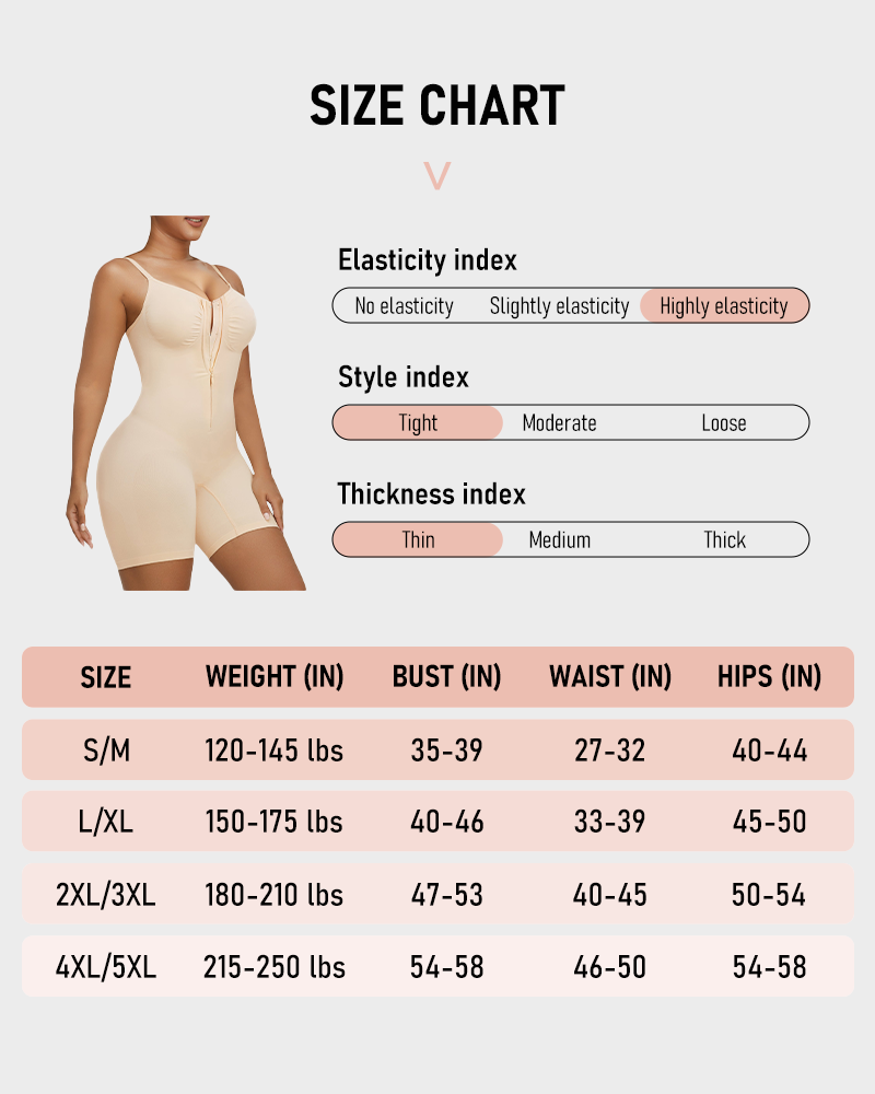 Tummy Control Bodysuits Zip-Up Ultra Stretch Shapewear