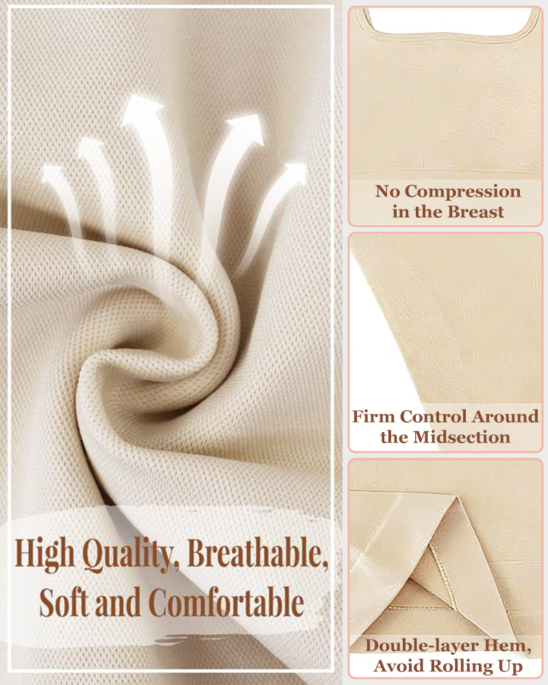 Seamless Tummy Control Shapewear Tank Tops - Slimming Square Neck Shapewear