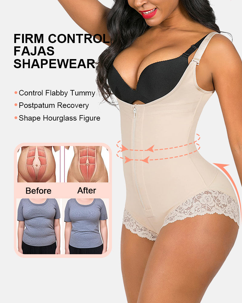 Postpartum Colombian Fajas Shapewear Compression Body Shaper Bodysuit