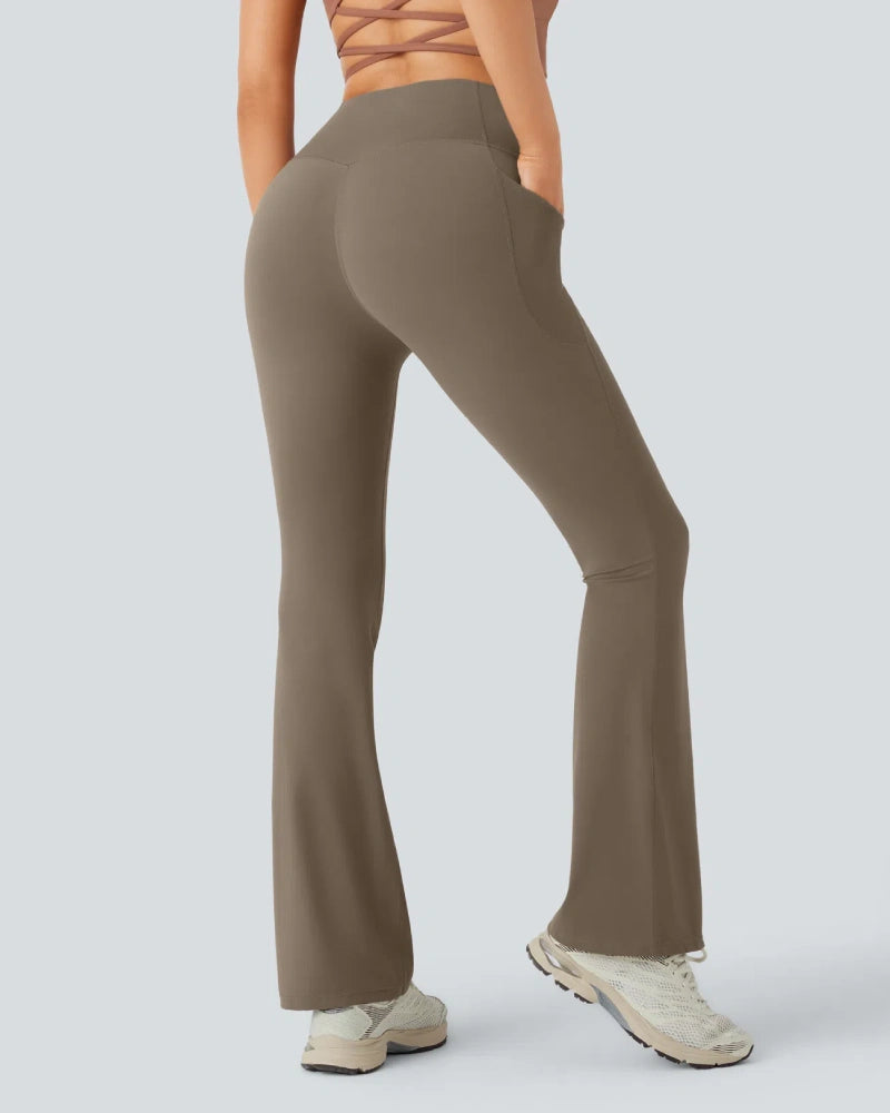 High Waisted Tummy Control Butt-Lifting Shaping Yoga Bootcut Leggings